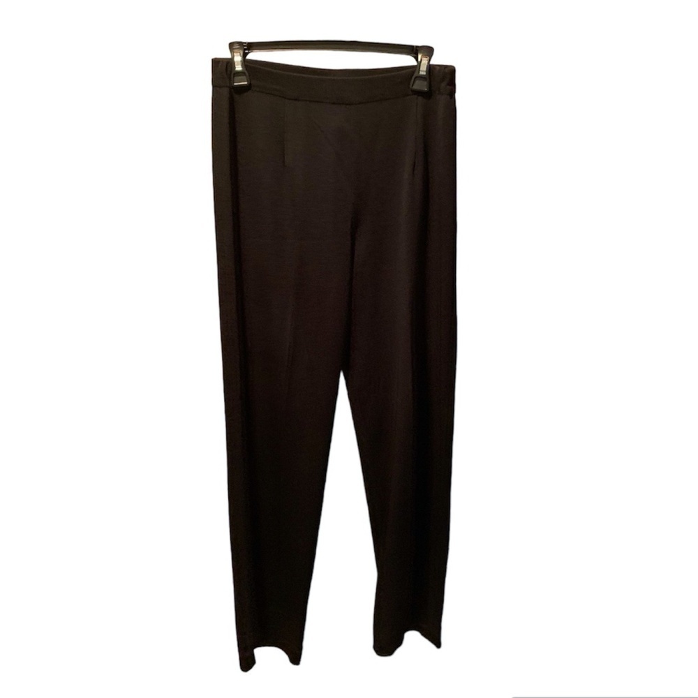 Exclusively Misook Pull On Knit Pants Black Small